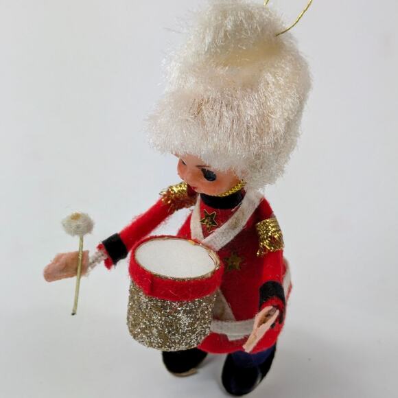 Vintage Drummer Boy Christmas Tree Ornaments Drum Major Soldier 50s MCM Holiday - Picture 8 of 16